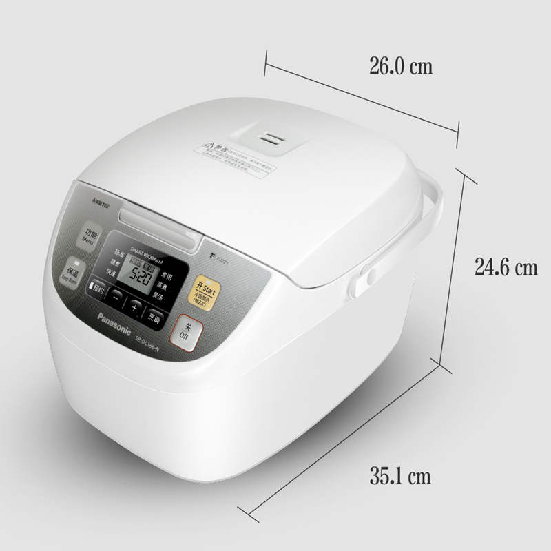 松下(Panasonic)SR-DC186-N 4.8L电饭煲 3-6人厚锅智能烹饪可预约 单位:台