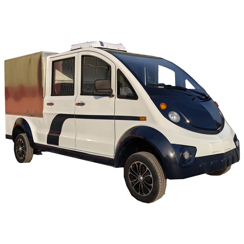 果途厢式电动货车四轮观光车校园物业保安巡逻车载货箱货运输车高清大图