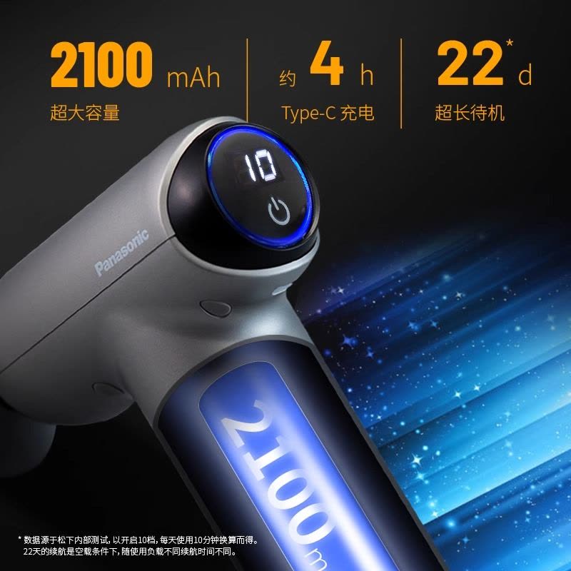 松下(Panasonic)筋膜枪 肌肉按摩器迷你颈膜仪专业级运动放松 送男女朋友生日礼物 [迷你专业款RAD22]图片