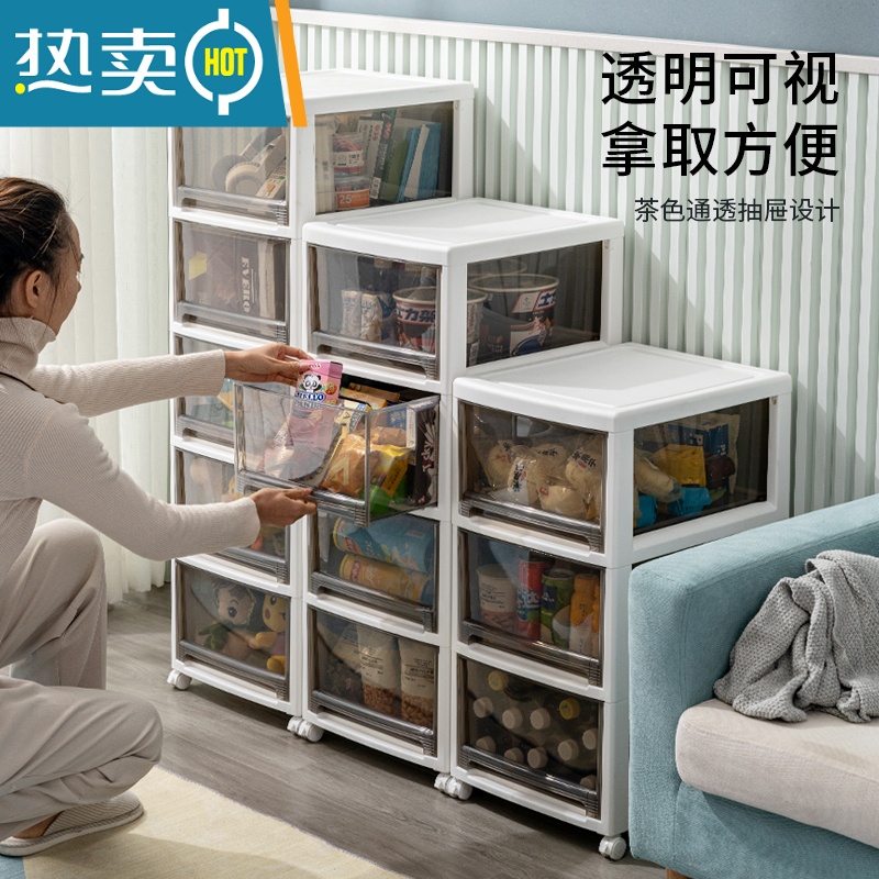 敬平家用零食置物架可移动儿童玩具收纳架卧室宿舍床头收纳盒整理器高清大图