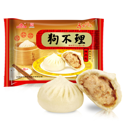 天津 狗不理 冷冻手工猪肉包子 420g(12个)