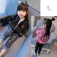 [促销]女童外套春秋2018新款韩版洋气儿童上衣女休闲夹克宝宝开衫棒球服