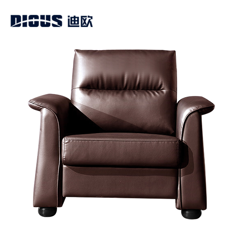 迪欧 DIOUS 现代简约 商务办公接待沙发 会客沙发 咖啡色黑色 西皮 三人位沙发JF006-2