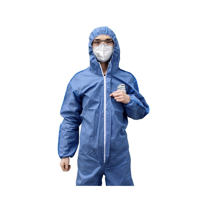 霍尼韦尔honeywell76系列连体防尘服腰部手腕脚踝橡筋收蓝均码1件