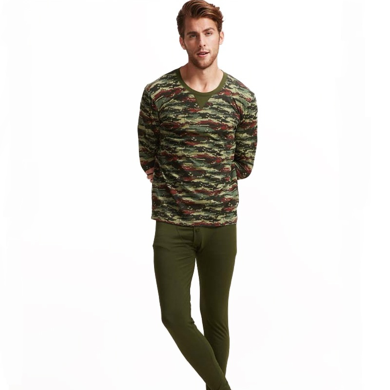 棉购c6211130504男士保暖迷彩印花内衣套装bd视频