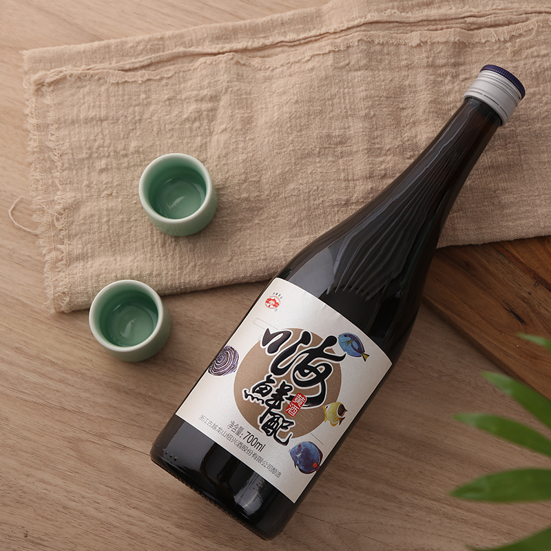 古越龙山 绍兴黄酒 嗨鲜配 半干型 700ml 单瓶装