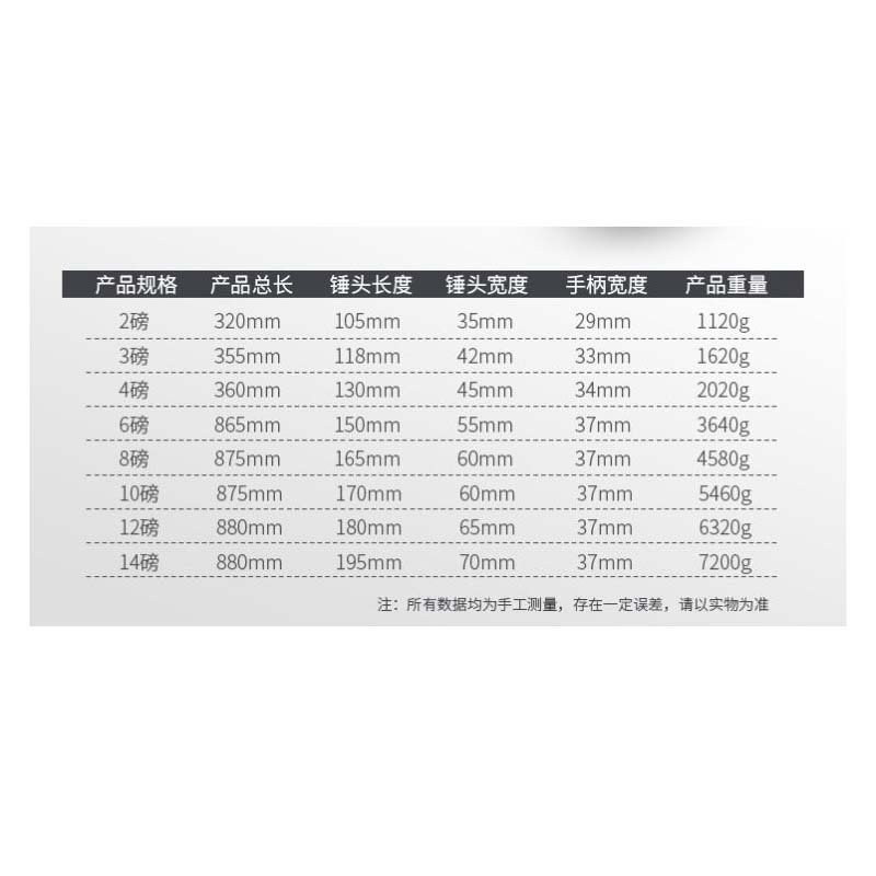 铁锤 八角锤 长柄 8磅