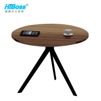 HiBoss简约现代小茶几圆形办公接待洽谈桌时尚休闲咖啡台子