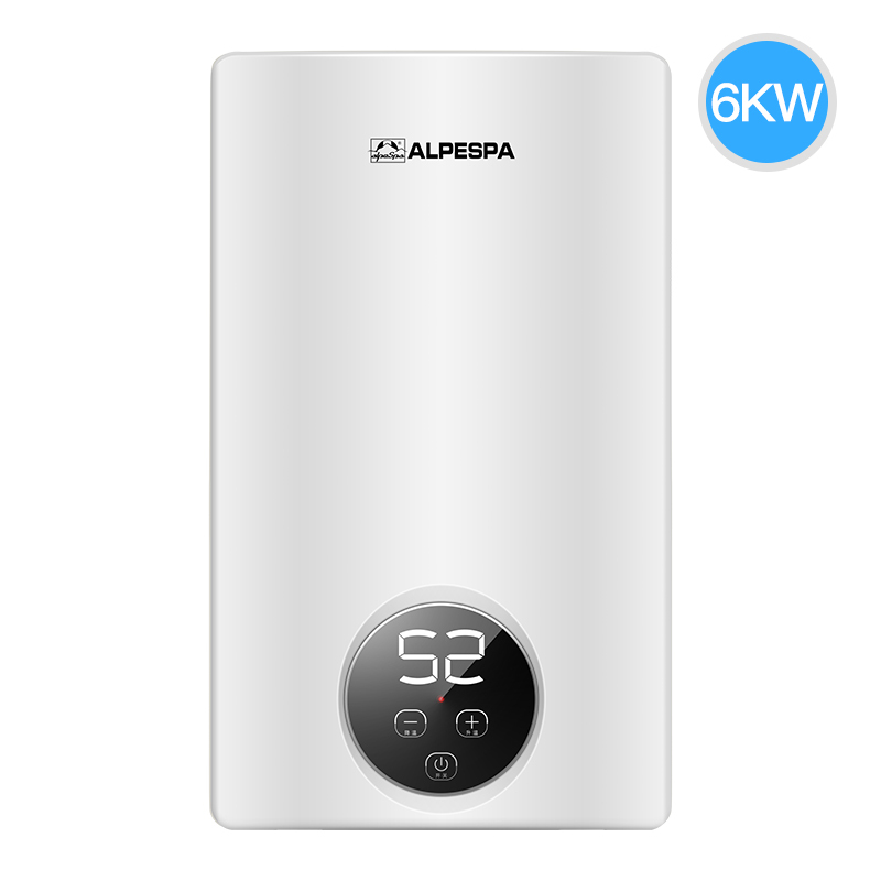 Alpespa H11-DSK-65 超薄小型电热水器速即热式6KW家用淋浴快洗澡机龙头恒温