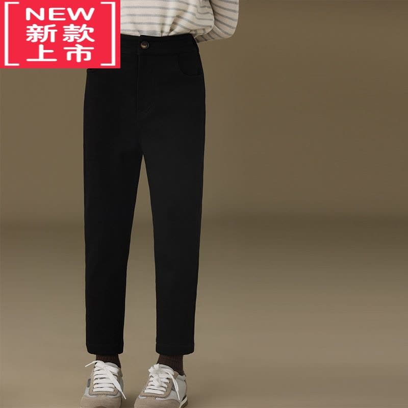 可莉允童装22冬季新品墙推黑科技炬保暖奥利绒亲子高弹力休闲牛仔裤保暖裤图片