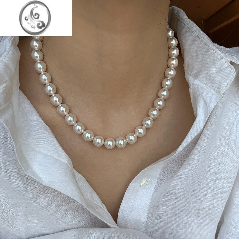 jimi消失的她倪妮同款大颗施家珍珠项链女轻奢小众高级气质锁骨链颈链