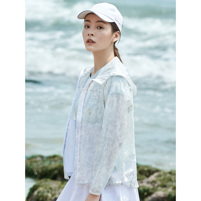 凯乐石Kailas户外皮肤衣女轻薄印花防紫外线运动防晒风衣外套女