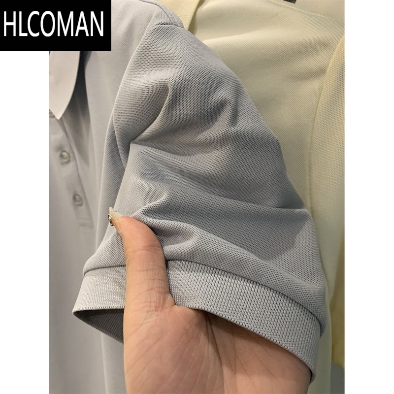 HLCOMANIN BE 8色齐发!福利!净色基础简约休闲百搭短袖衫男高清大图