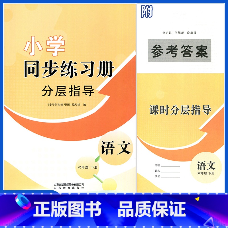 语文同步练习册分层指导 六年级下 [正版]23年六年级下册语文小学同步练习册分层指导配人教版六年级下册语文同步练习册分层高清大图