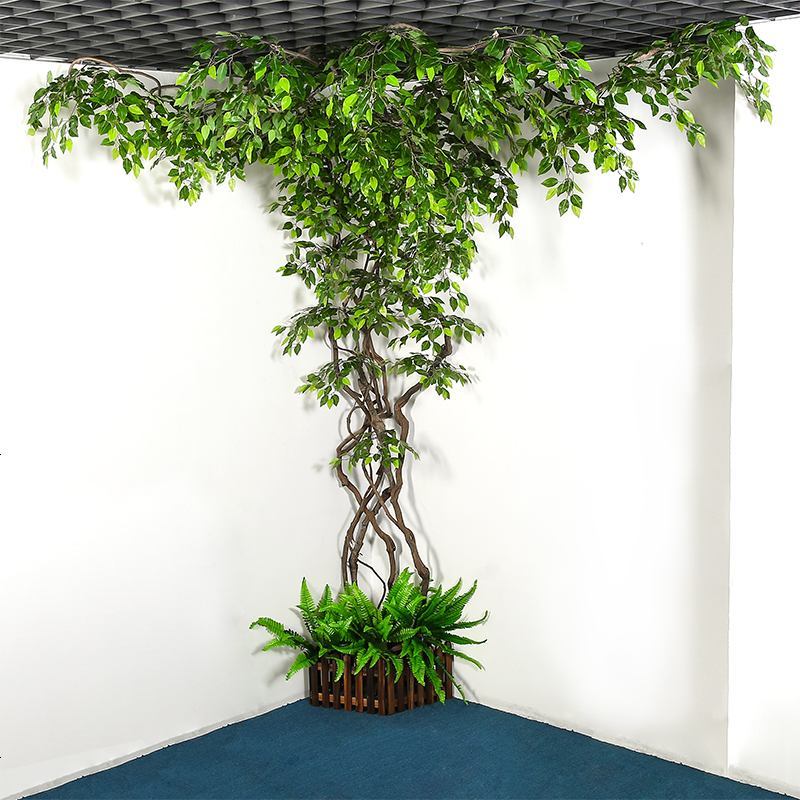 仿真树叶树枝树藤假枫叶藤蔓植物花藤室内墙面装饰藤条吊顶绿植墙
