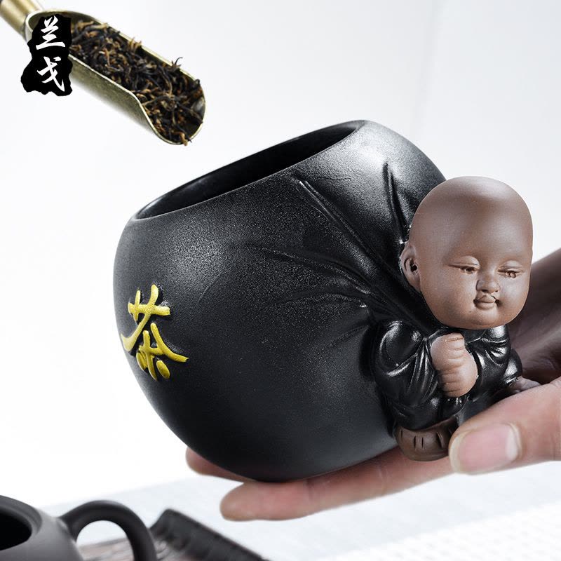 美帮汇茶叶罐陶瓷密封罐功夫茶具套装家用干货茶罐日式茶仓茶道配件图片