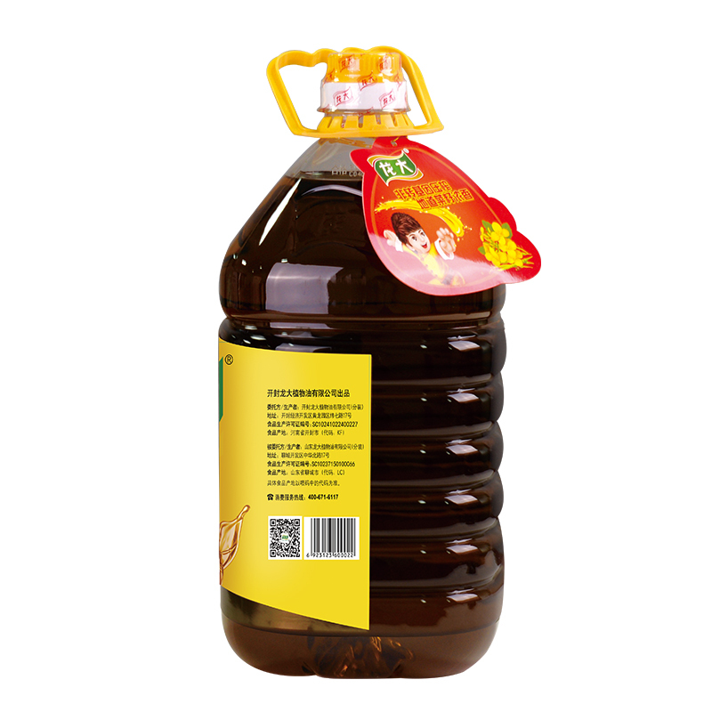 龙大 食用油 非转基因 压榨菜籽油 5L