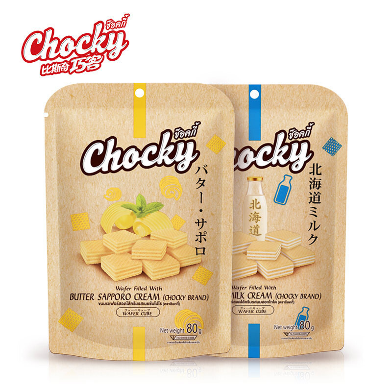 比斯奇果屋巧客札幌黄油味夹心威化饼干80g(6包/组)(298)