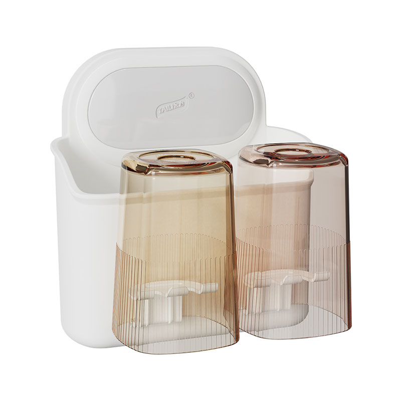 太力(TAILI) 创意牙刷架(2人款)AWW258灰白色 TL-24