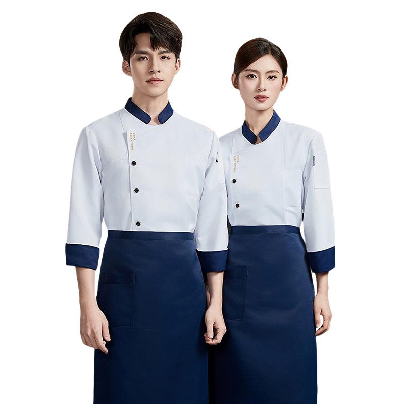 天鸣 长袖1091款厨师服 M-5XL 套高清大图