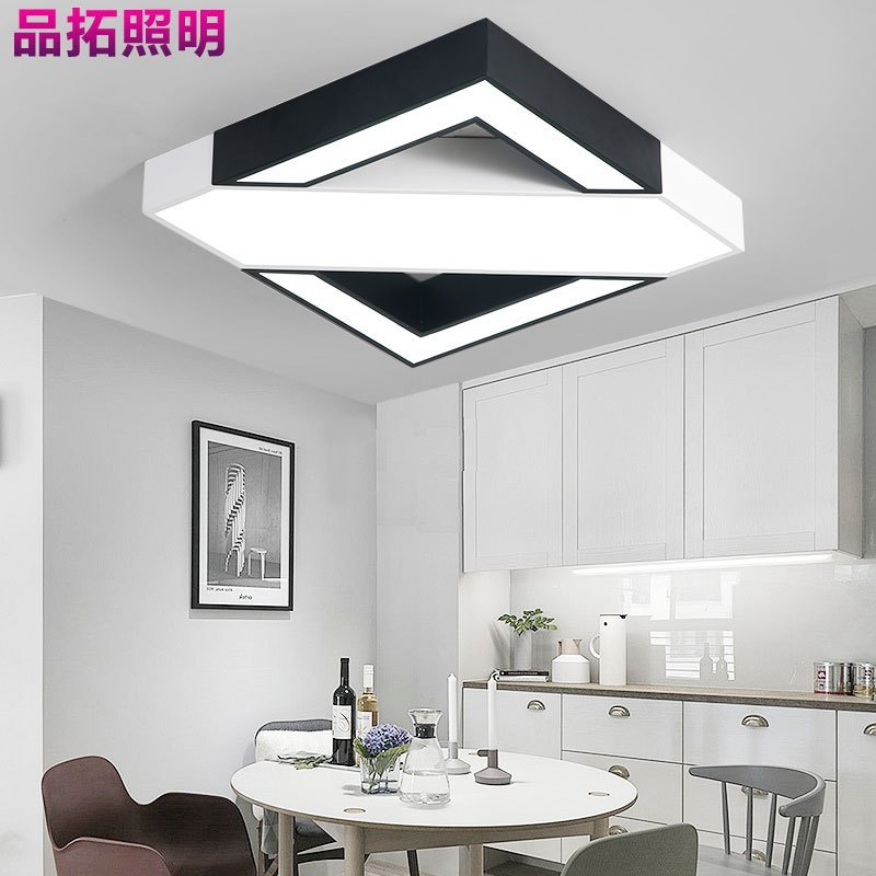 Grevol品拓PINTUO北欧客厅灯LED简约现代现代吸顶灯客厅大气家用铁艺长方形大厅灯餐厅灯卧室灯灯具灯饰25M2