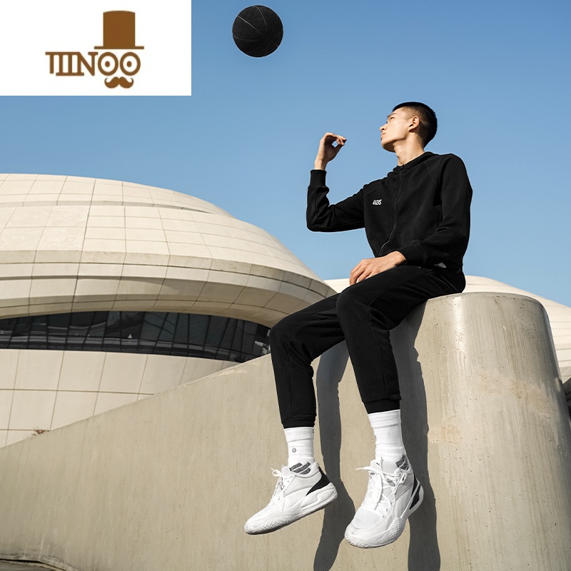 YANXU运动长裤子男宽松束脚休闲扎袜篮球针织美式训练春季针织卫裤高清大图