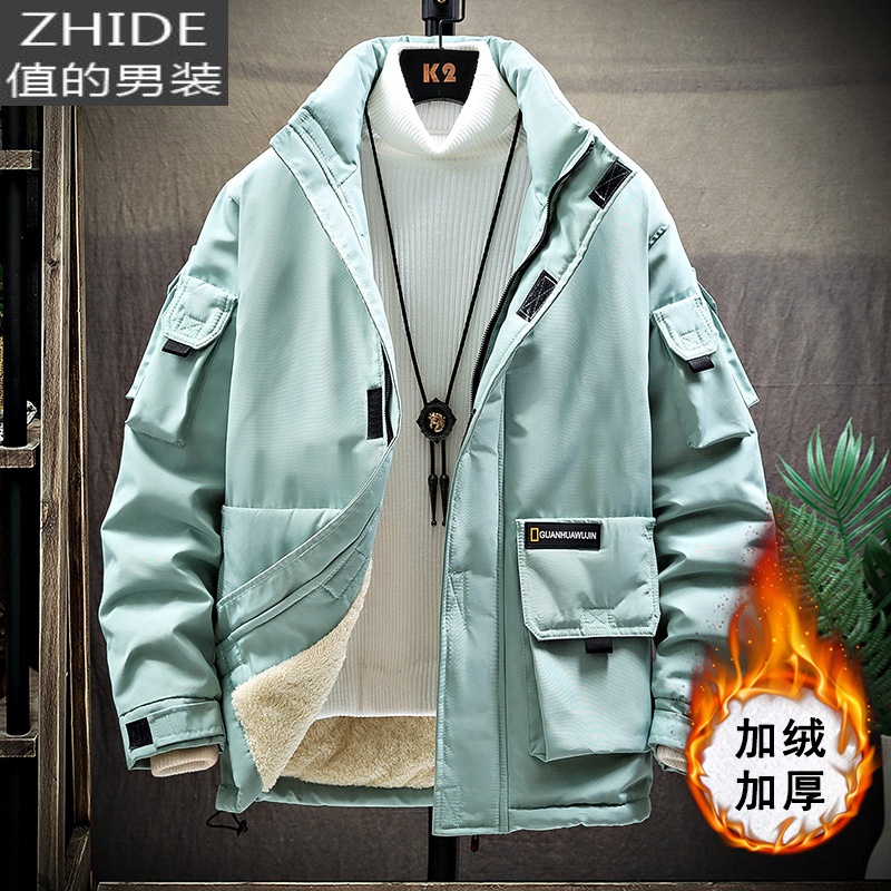 SUNTEK常规款外套男秋冬季新款加绒加厚夹克男装秋装上衣服潮流百搭风衣风衣高清大图