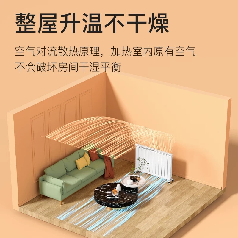 中锦科技 铜铝复合暖气片75*75型散热器中心距600mm长650mm 8柱组高清大图