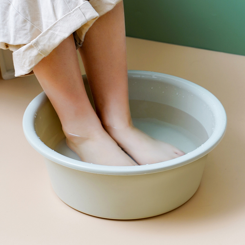 繁石榴 加大号塑料脸盆 灰蓝色 35.5cm 家用脸盆塑料盆加厚加深大号高清大图