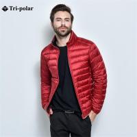 三极户外(Tripolar) TP9067 羽绒服男士运动休闲轻薄款两面穿立领大码羽绒服