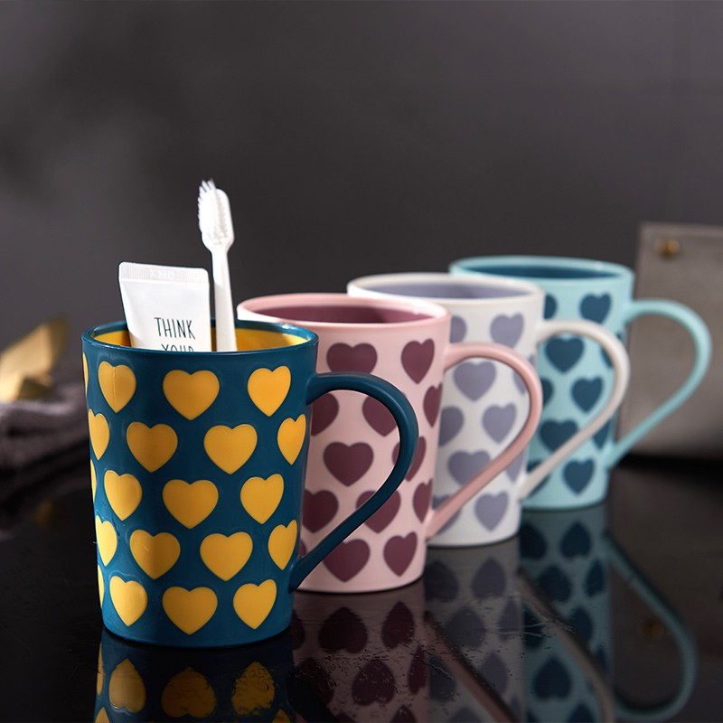 北欧女生宿舍创意刷牙杯牙杯ins风可爱洗漱口杯家用网红款漱口杯三维