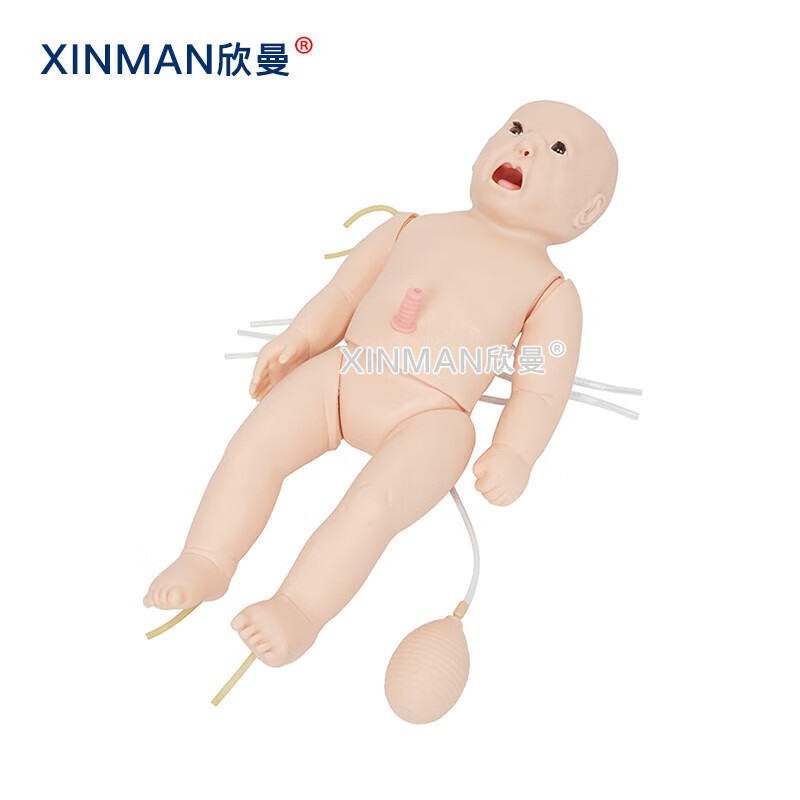 欣曼科教 高级多功能新生儿综合急救训练模拟人 婴儿CPR急救训练人体模型 新生儿窒息复苏模型XM-ACLS140高清大图