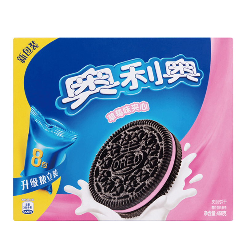 奥利奥夹心草莓味家庭装466g