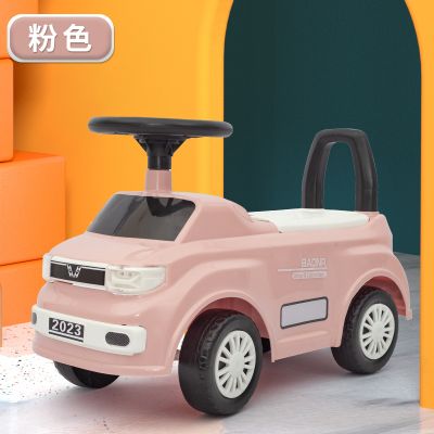 五菱小车儿童可坐扭扭车宝宝滑行车1-3岁玩具妞妞溜溜车初学者 粉色+音乐+灯光