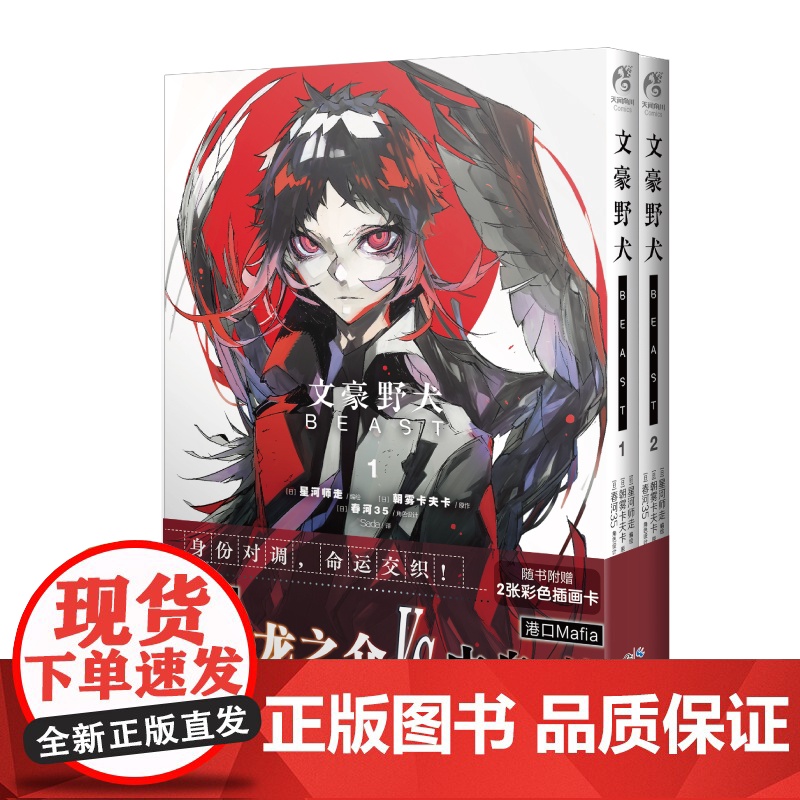 [正版]文豪野犬小说 全套共九9册 套装1-7+外传+剧场 漫画朝雾卡夫卡著5BEAST6太宰中也十五岁 天闻角川 日本高清大图