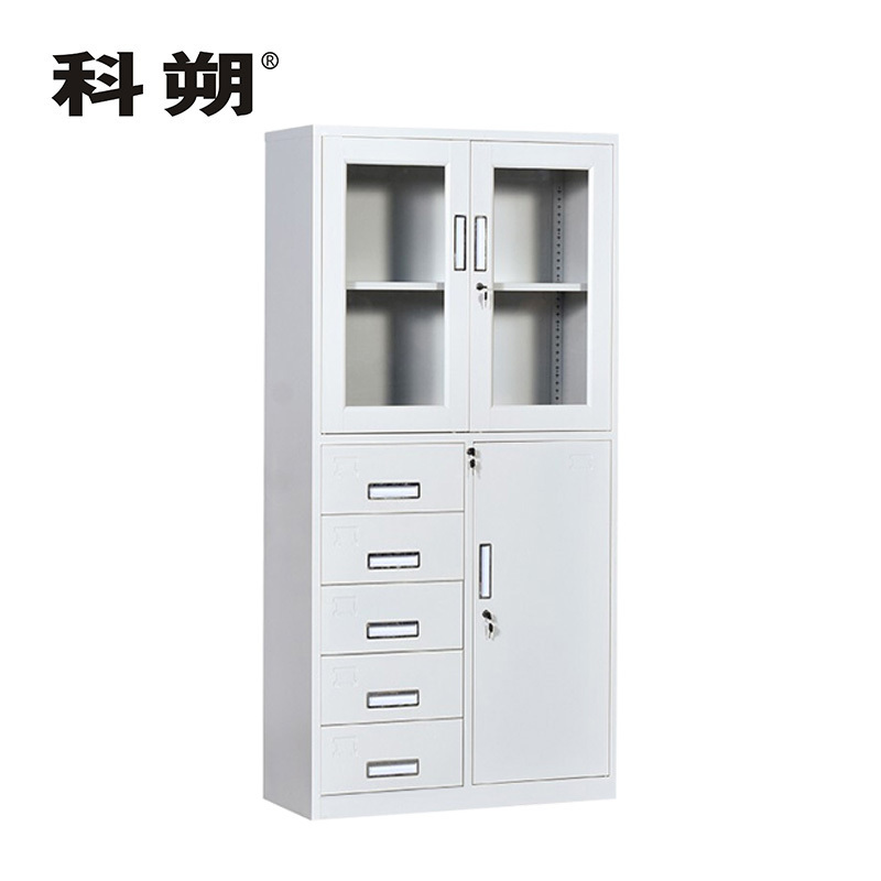 科朔 文件柜铁皮柜资料柜办公室柜子档案柜 偏五斗文件柜 KS-G047