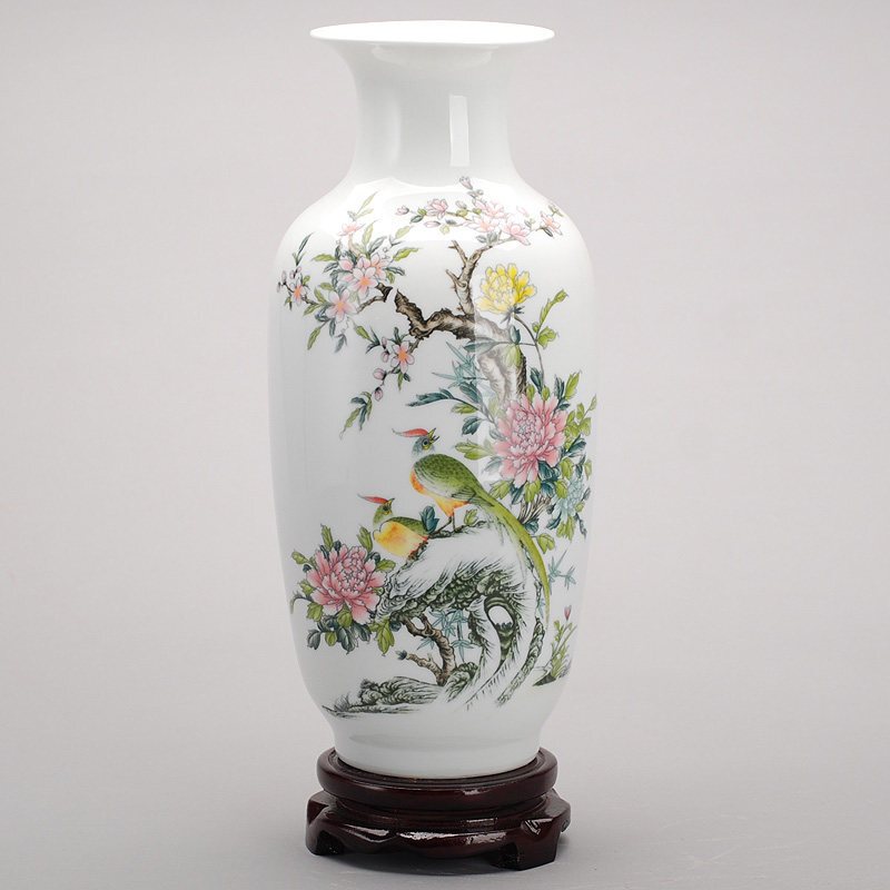 105景德镇陶瓷釉下彩青花瓶现代时尚家居摆设陶瓷工艺品摆件