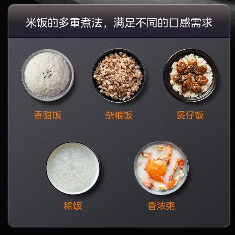 美的 (Midea)智能电饭煲饭锅4升匠铜聚能釜可拆洗内盖24小时预约定时MB-AFB4045R高清大图