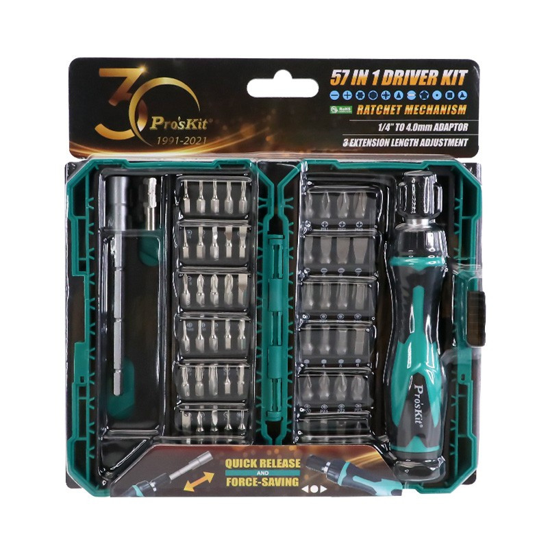 宝工(Pro’sKit)57合1维修螺丝批组起子组螺丝刀套装SD-9857M