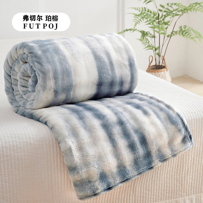 弗切尔珀榕 托斯卡纳兔毛绒炫彩毛毯 炫彩浅蓝高清大图