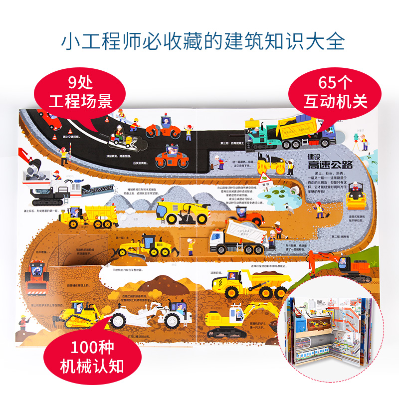 地球运转的秘密 [正版]好忙好忙的大工地 儿童3d立体书 幼儿绘本3d翻翻图书好多好多的交通工具同系列书籍 3-4-6岁高清大图