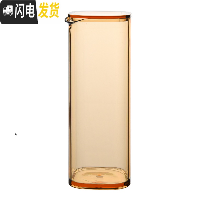 三维工匠可高温凉水壶家用 防爆防摔加厚PC冷水壶带盖果汁壶塑料扎壶餐厅 透明色PC壶1高清大图