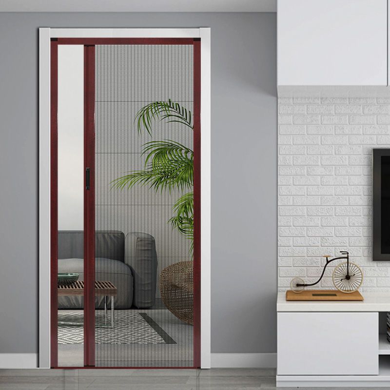 隐形伸缩折叠金刚网纱窗门推拉式纱门防蚊推拉沙窗门铝合金沙门配件