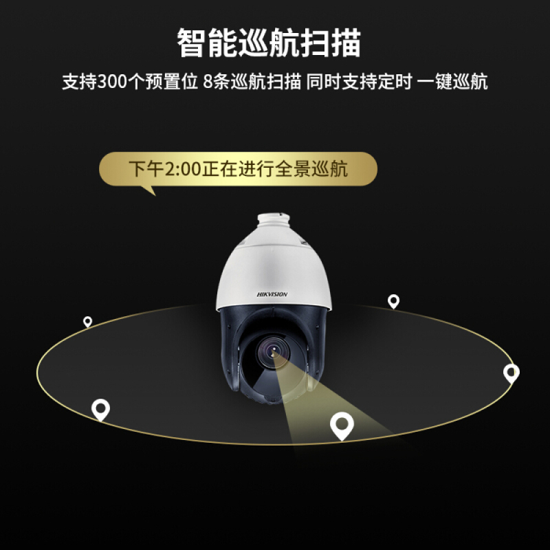 海康威视 摄像头网络高速智能球机 200万高清 监控摄像机100米红外夜视防水防尘DS-2DC4223IW-D