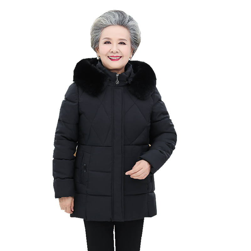 中老年人女装羽绒棉服冬装老人衣服奶奶6070岁棉衣外套妈妈棉袄