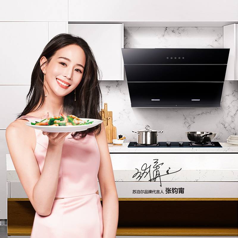 苏泊尔(SUPOR)J613+P10抽油烟机燃气灶烟灶套餐 触控式侧吸式吸油烟机灶具套装自动清洗17立方(液化气)