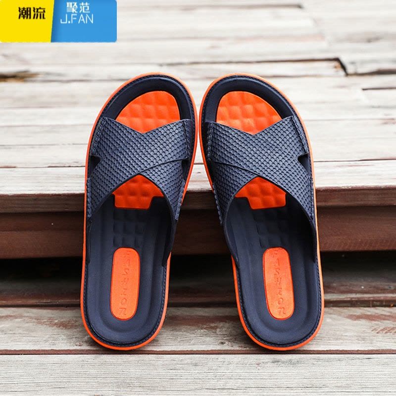 聚范新款纯橡胶越南拖鞋男款户外耐磨凉鞋防滑不臭脚旅游休闲沙滩鞋夏图片