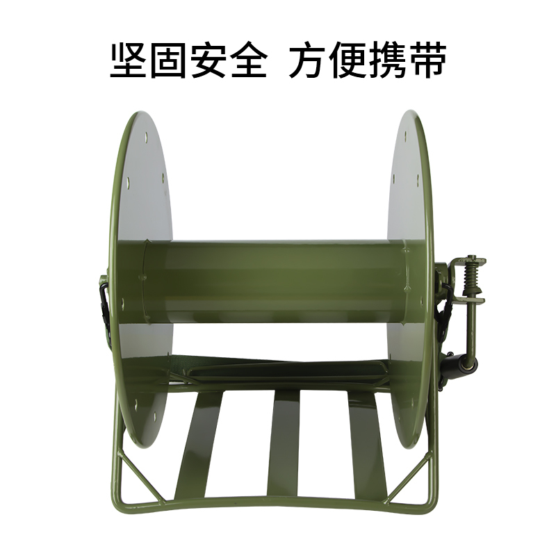 博扬 背负式线车 被复线络车架 绕线车放线架 无人机放线盘手摇收线架光缆收线中号轴承款230*300 BY-FRC01