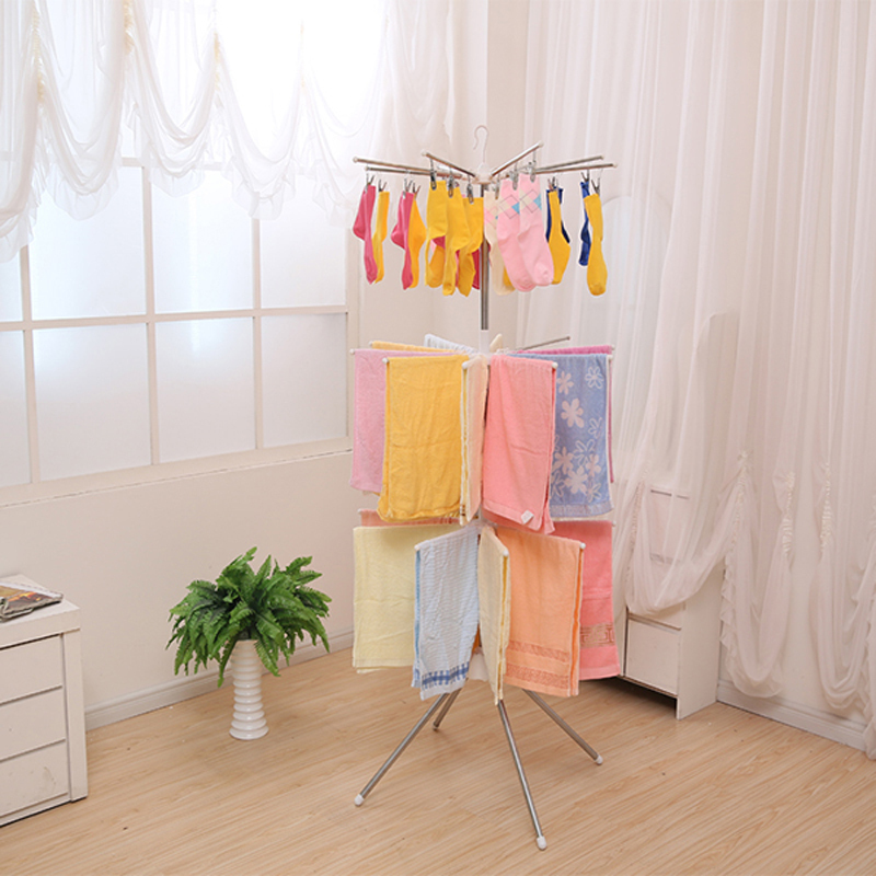 婴儿晾衣架落地折叠阳台毛巾架不锈钢儿童晒衣架宝宝尿布架
