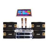 bmb90056+ 音箱套装 ktv音响 卡拉OK音响全套家用K歌组合 12英寸包房音600W功放